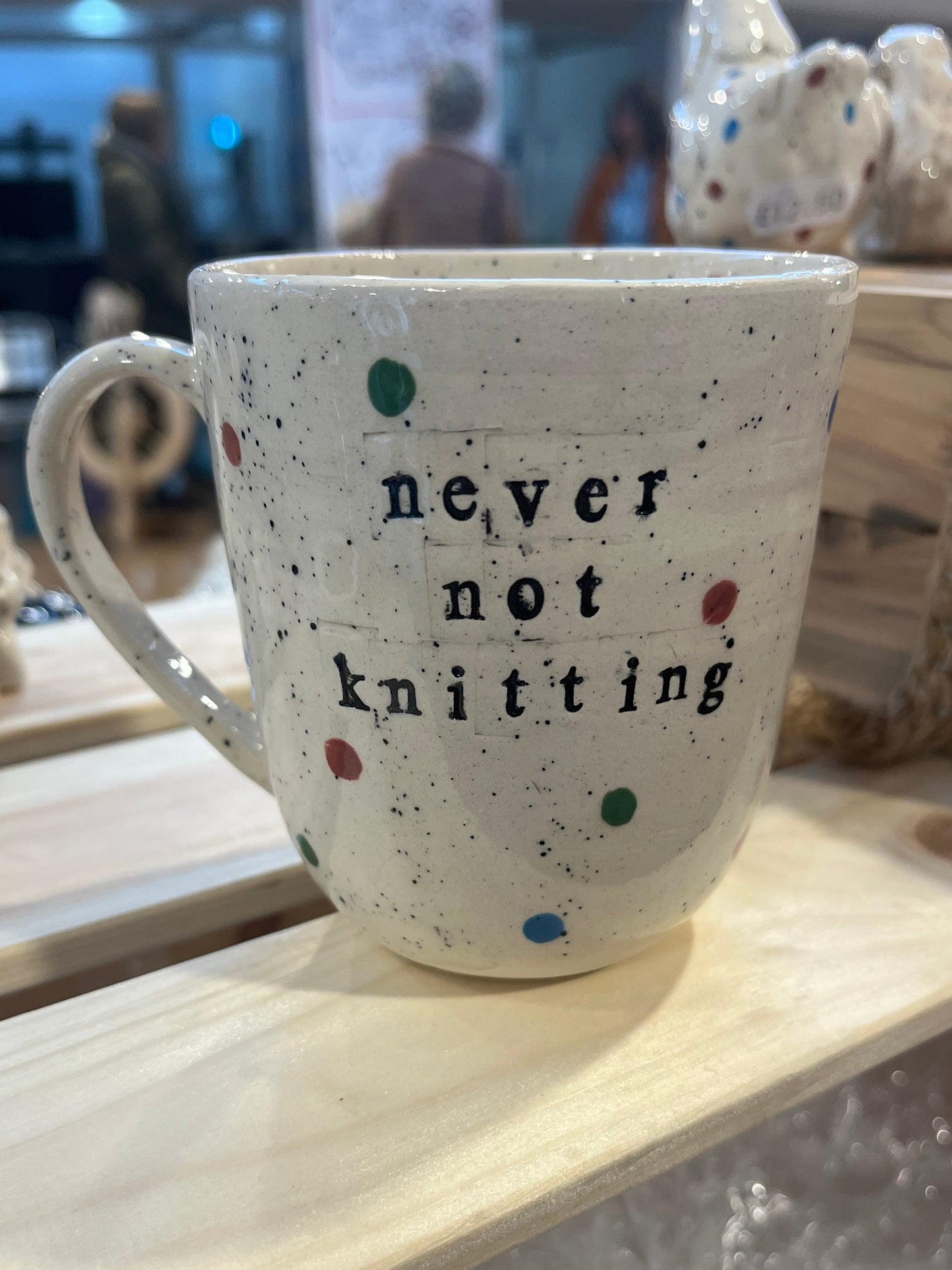 PRE-ORDER Never not knitting mug