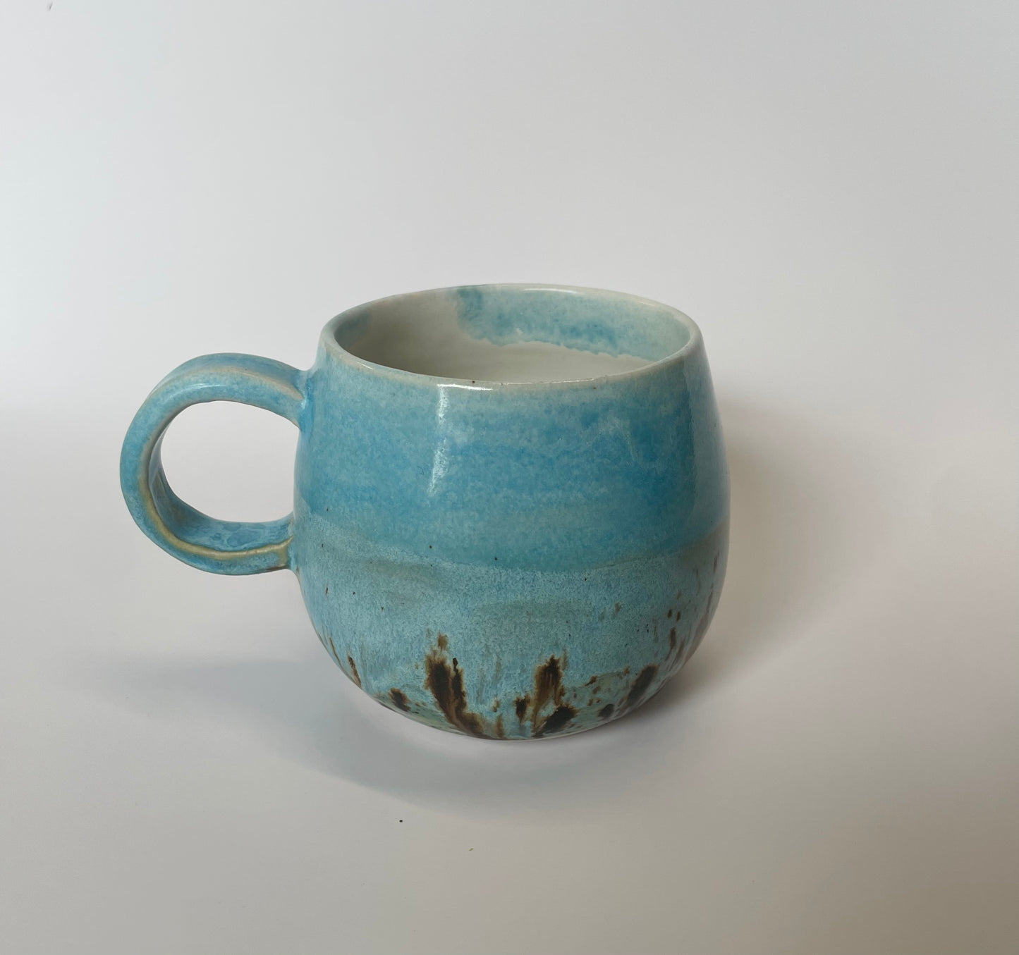 Blue speckled mug