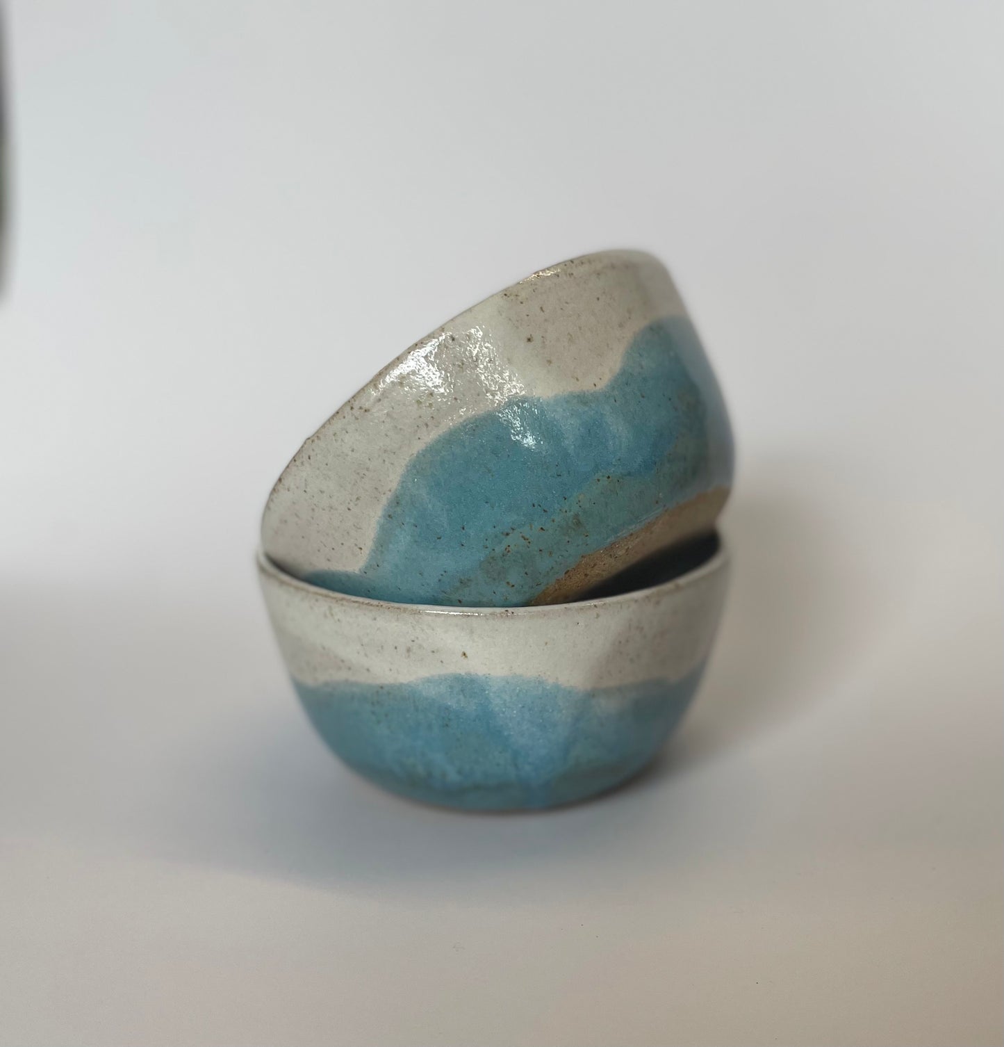 White and blue bowl