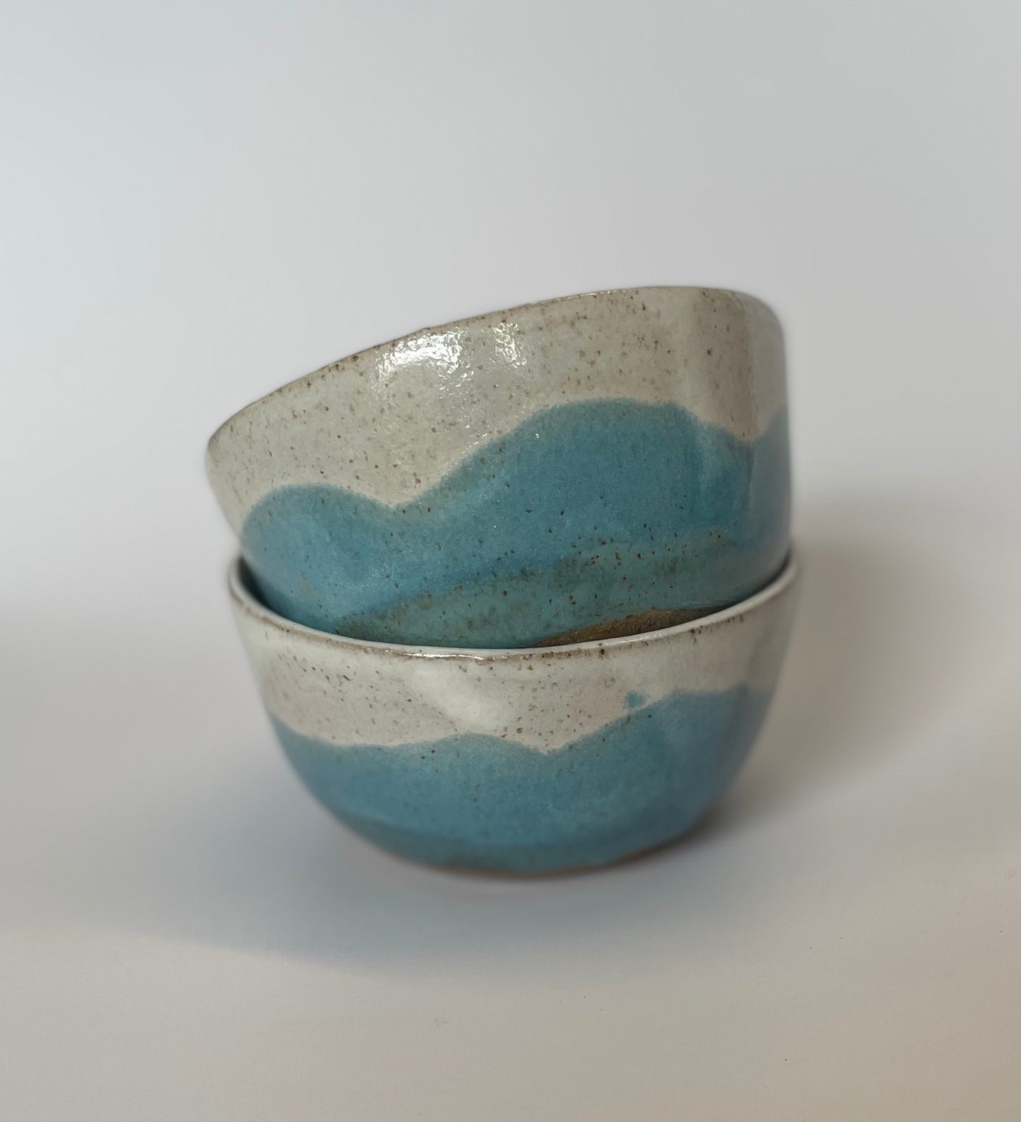 White and blue bowl