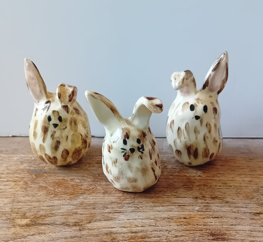 Ceramic bunny figures brown