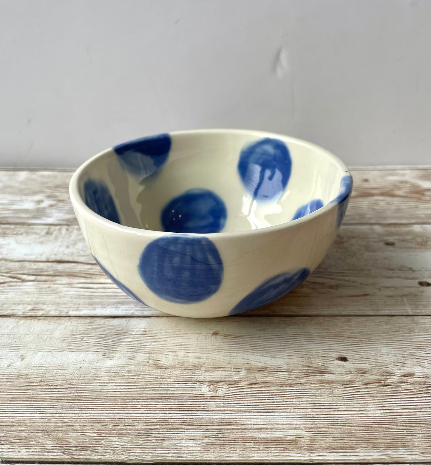 Small bowl with light blue spots