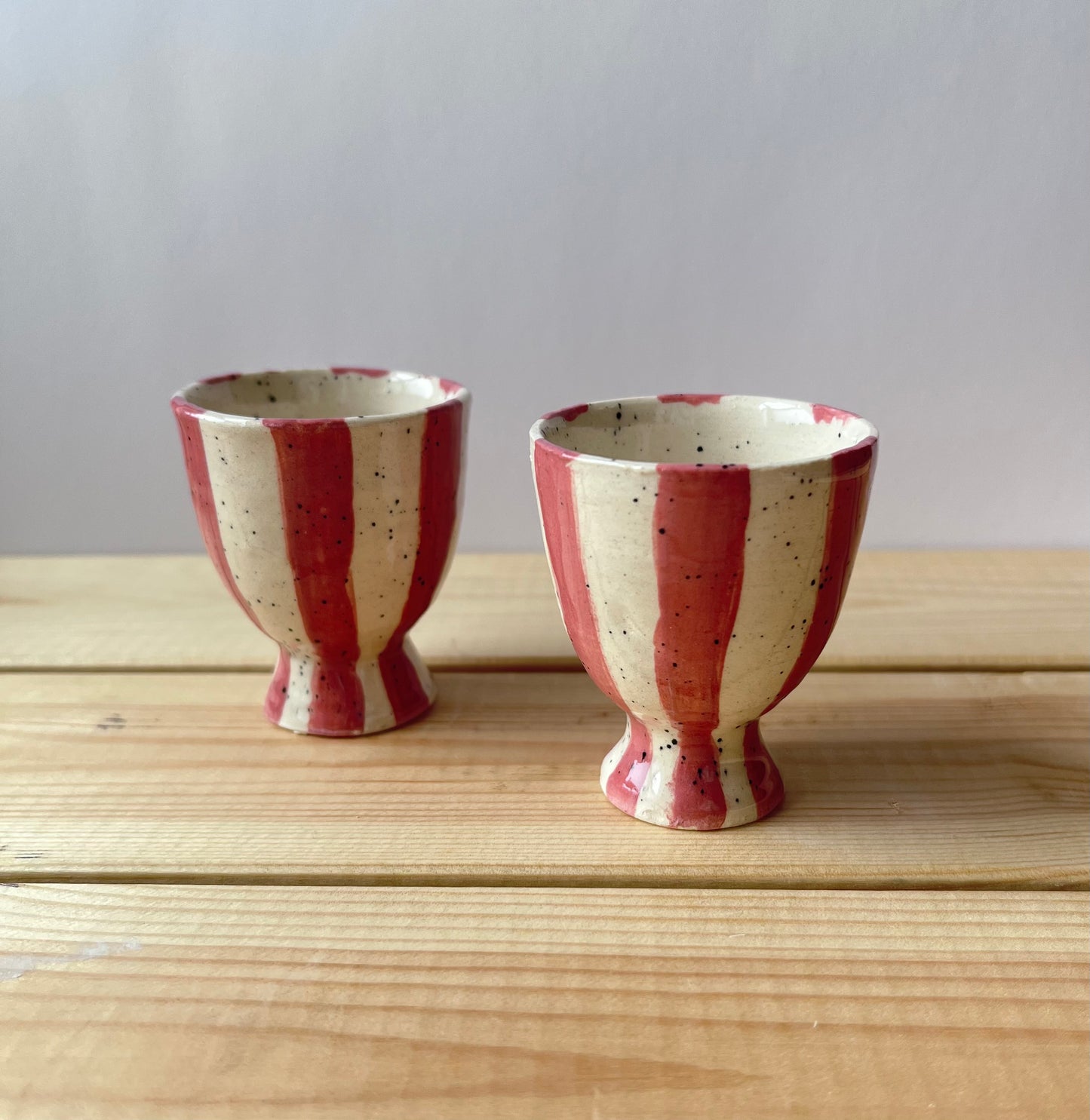 Striped egg cups