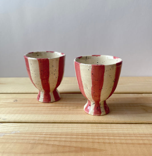 Striped egg cups