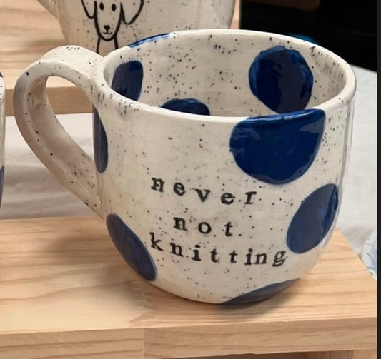 Never not knitting mug