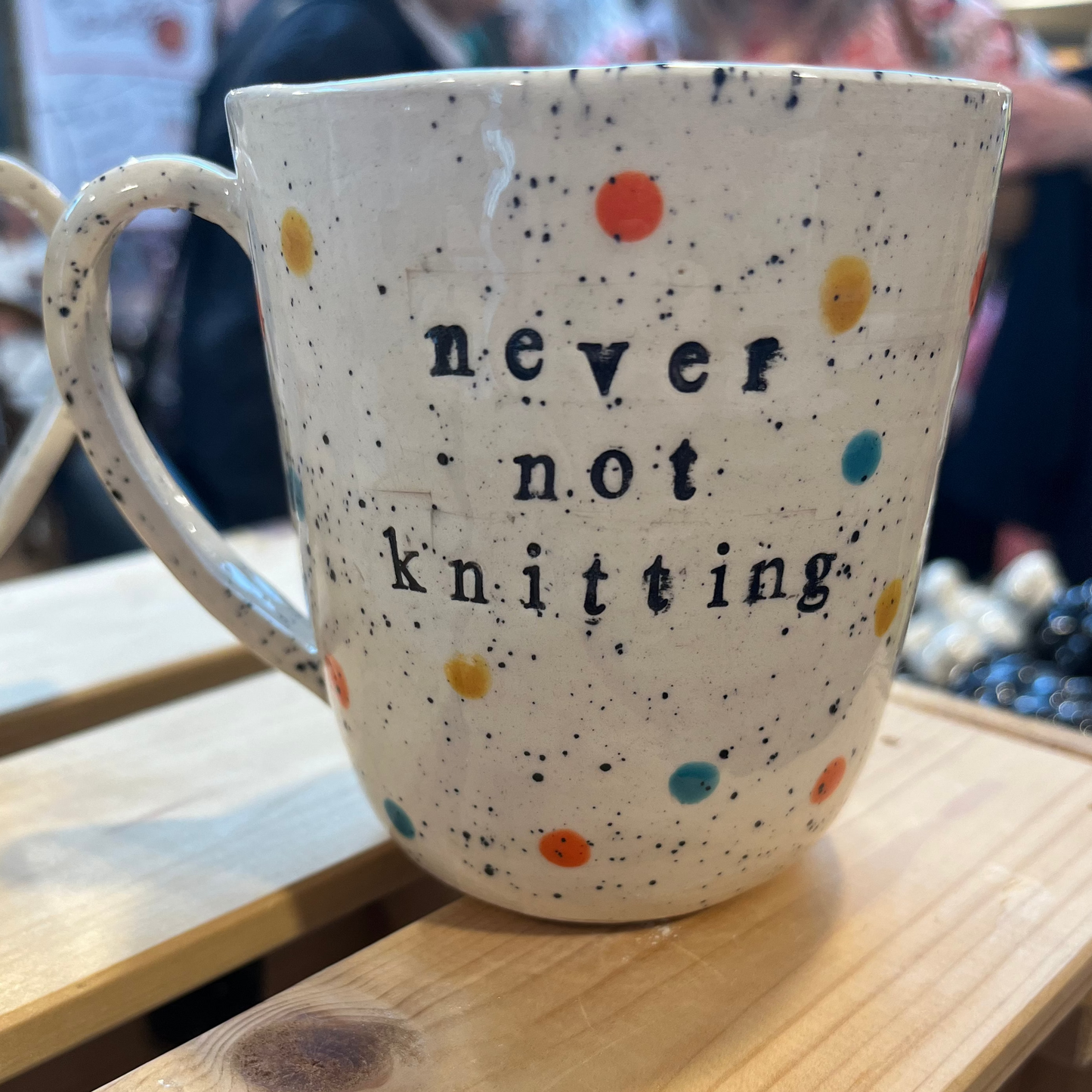 PRE-ORDER Never not knitting mug